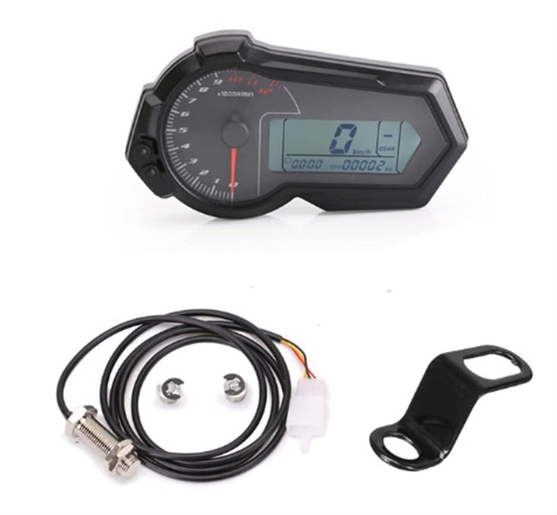 DEMULAX Universal 1200RPM Motorcycle Odometer Tachometer - Image 1