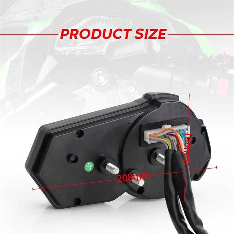 DEMULAX Universal 1200RPM Motorcycle Odometer Tachometer - Image 2