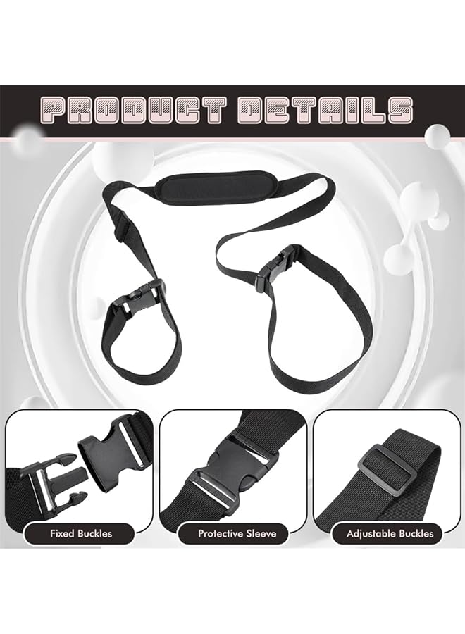Azonee 4 Pcs Carry Strap for Beach Chair Adjustable Beach Chair Backpack Straps Universal Folding Chair Shoulder Strap Replacement for Beach Camping Backpacking Picnics Scooter Foldable Bikes - Image 5