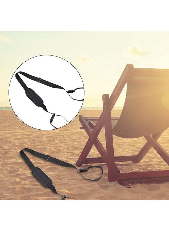 Azonee 4 Pcs Carry Strap for Beach Chair Adjustable Beach Chair Backpack Straps Universal Folding Chair Shoulder Strap Replacement for Beach Camping Backpacking Picnics Scooter Foldable Bikes - Image 3