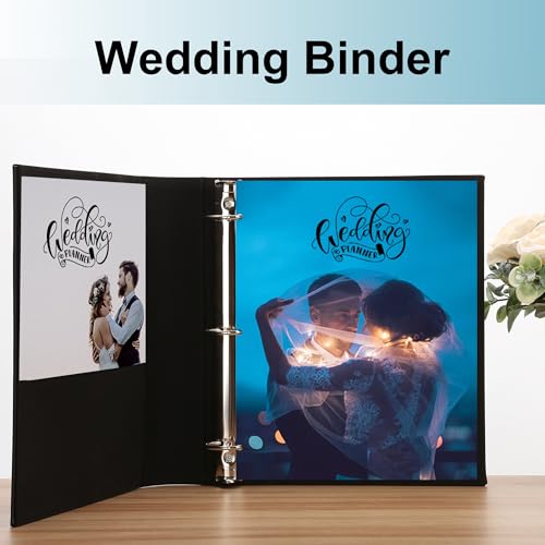 LETVPVOW Vintage Hardback 3 Ring Binder 3 Inch, Professional Leather Binder 3 Ring, Three Ring Binders Fits 8.5 x 11, D Ring Binders for Photo Album, Home, School and Office Supplies- Dark Green - Image 5