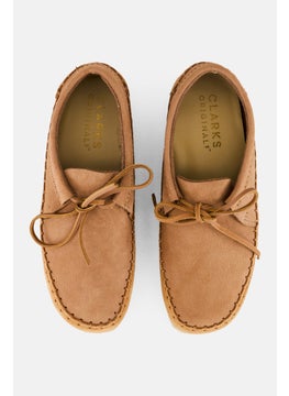 clarks Women Standard Weaver Tie Suede Shoes, Tan  - Image 3