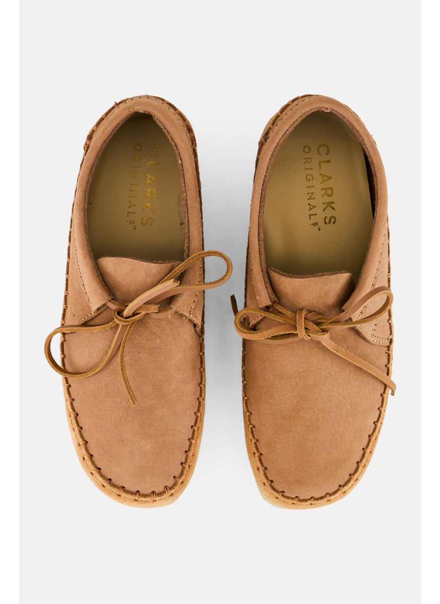 clarks Women Standard Weaver Tie Suede Shoes, Tan  - Image 3