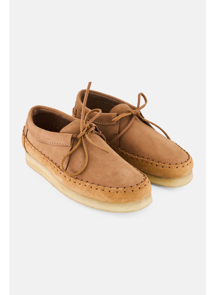 clarks Women Standard Weaver Tie Suede Shoes, Tan  - Image 1