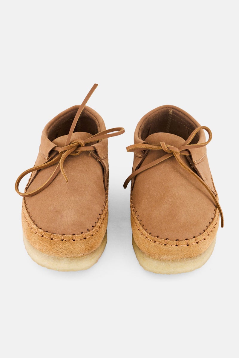 clarks Women Standard Weaver Tie Suede Shoes, Tan - Image 2