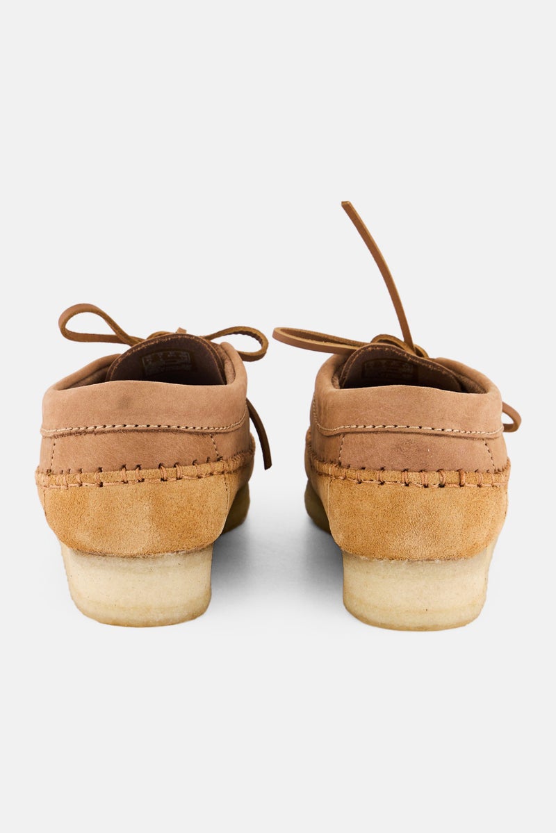 clarks Women Standard Weaver Tie Suede Shoes, Tan - Image 4