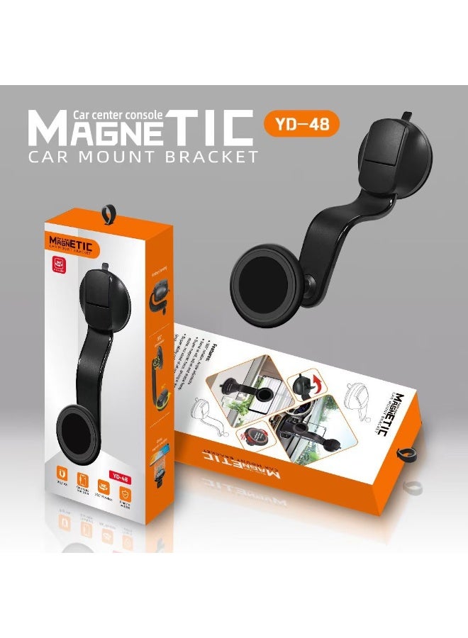 MagnETIC Car Phone Holder – 18N Ultra-Strong Magnet, 360° Rotatable Arm, Durable Dashboard Mount for iPhone 17 Pro Max, Samsung Galaxy S26 Ultra, Google Pixel 10 Pro XL, OnePlus 13, Xiaomi 15 Ultra & Tesla Vehicles (Black) - Image 1