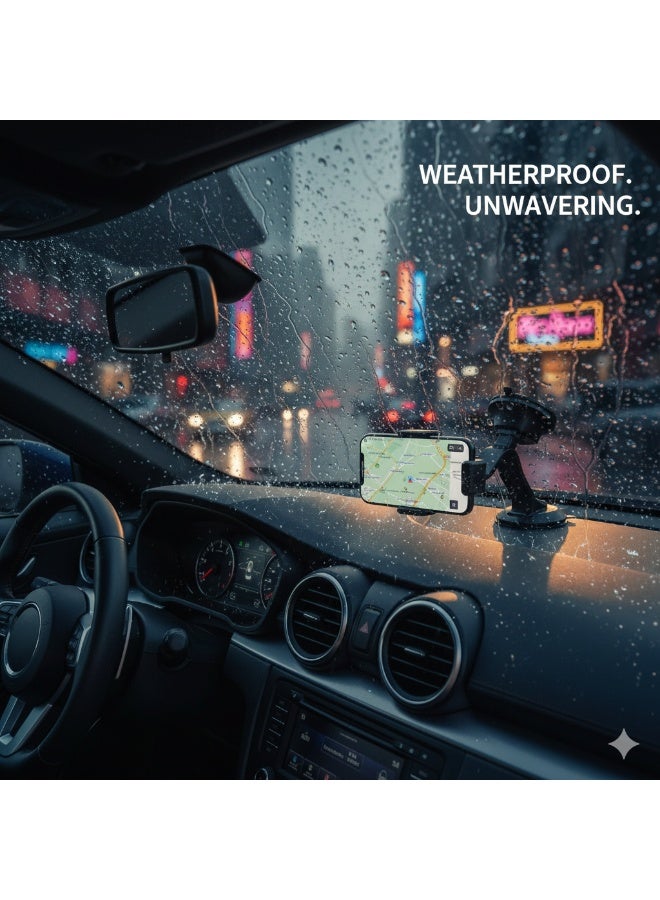 MagnETIC Car Phone Holder – 18N Ultra-Strong Magnet, 360° Rotatable Arm, Durable Dashboard Mount for iPhone 17 Pro Max, Samsung Galaxy S26 Ultra, Google Pixel 10 Pro XL, OnePlus 13, Xiaomi 15 Ultra & Tesla Vehicles (Black) - Image 2