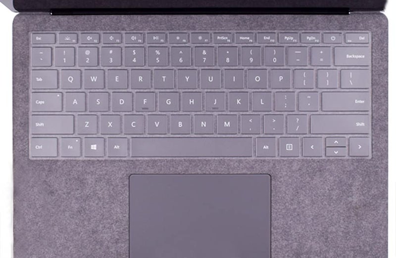 UHamn Keyboard Skin Cover Compatible with 2024 Microsoft Surface Laptop 6 13.5" & 15", Surface Laptop 5/4, Surface Laptop 3 13.5 & 15 inch, Surface Book 3 13.5 & 15 inch, 14.4" Surface Laptop Studio - Clear - Image 4