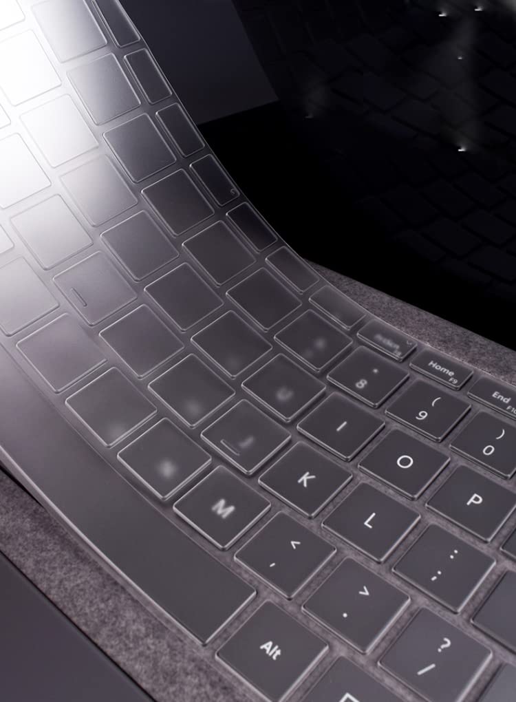 UHamn Keyboard Skin Cover Compatible with 2024 Microsoft Surface Laptop 6 13.5" & 15", Surface Laptop 5/4, Surface Laptop 3 13.5 & 15 inch, Surface Book 3 13.5 & 15 inch, 14.4" Surface Laptop Studio - Clear - Image 2