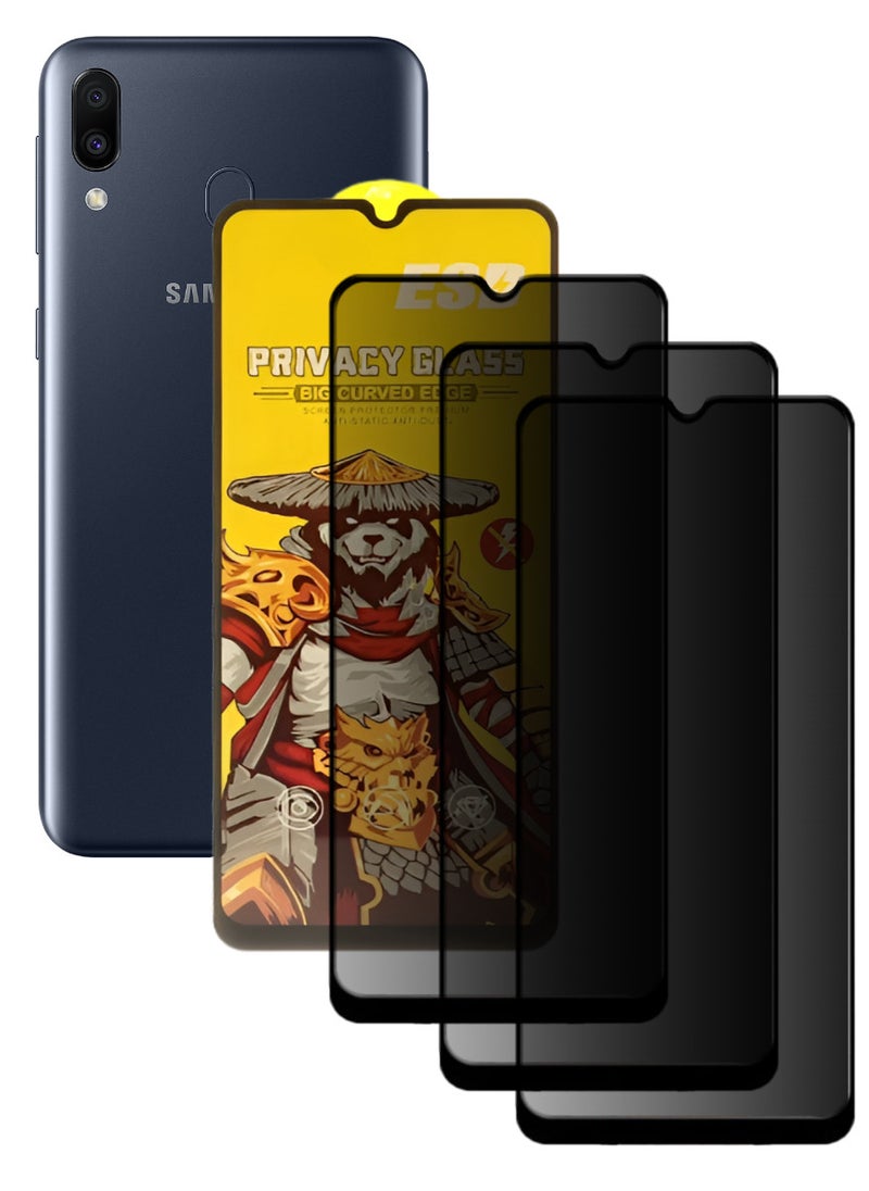 ESD 3 Pieces Tempered Dustproof Privacy Glass Screen Protector Compatible For Samsung Galaxy M20 - Image 1