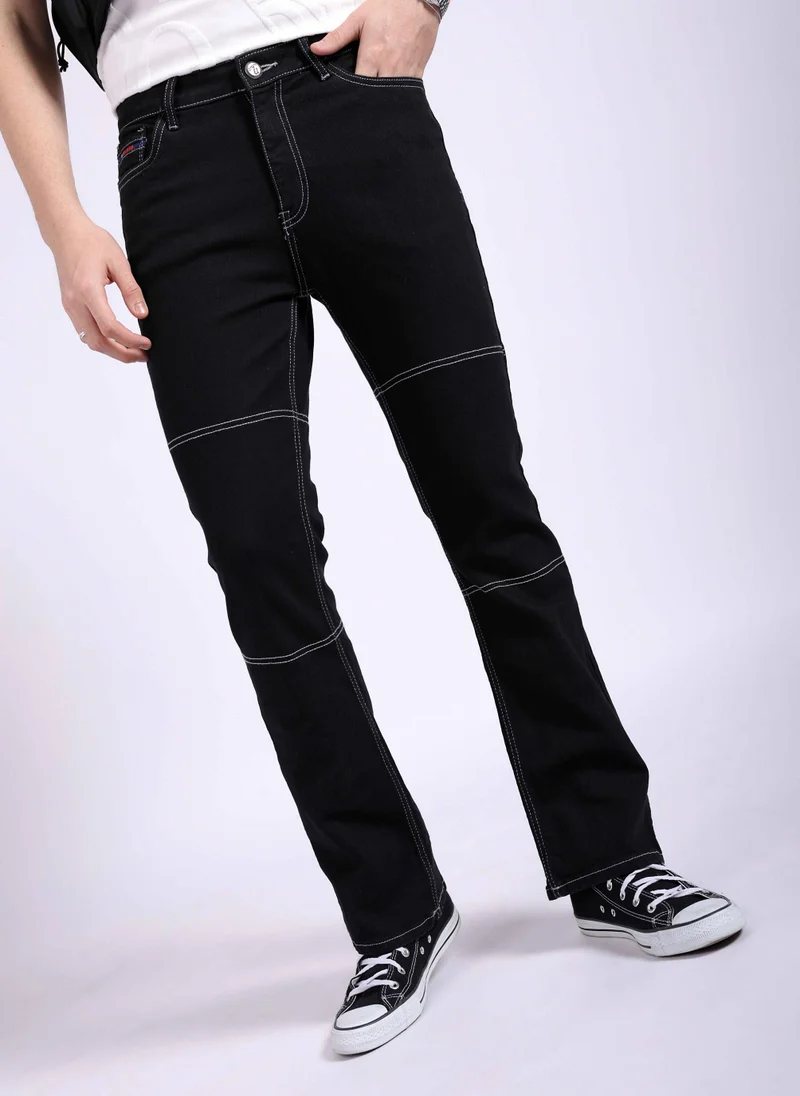Men Bootcut Solid Mid-Rise Stretchable Jeans