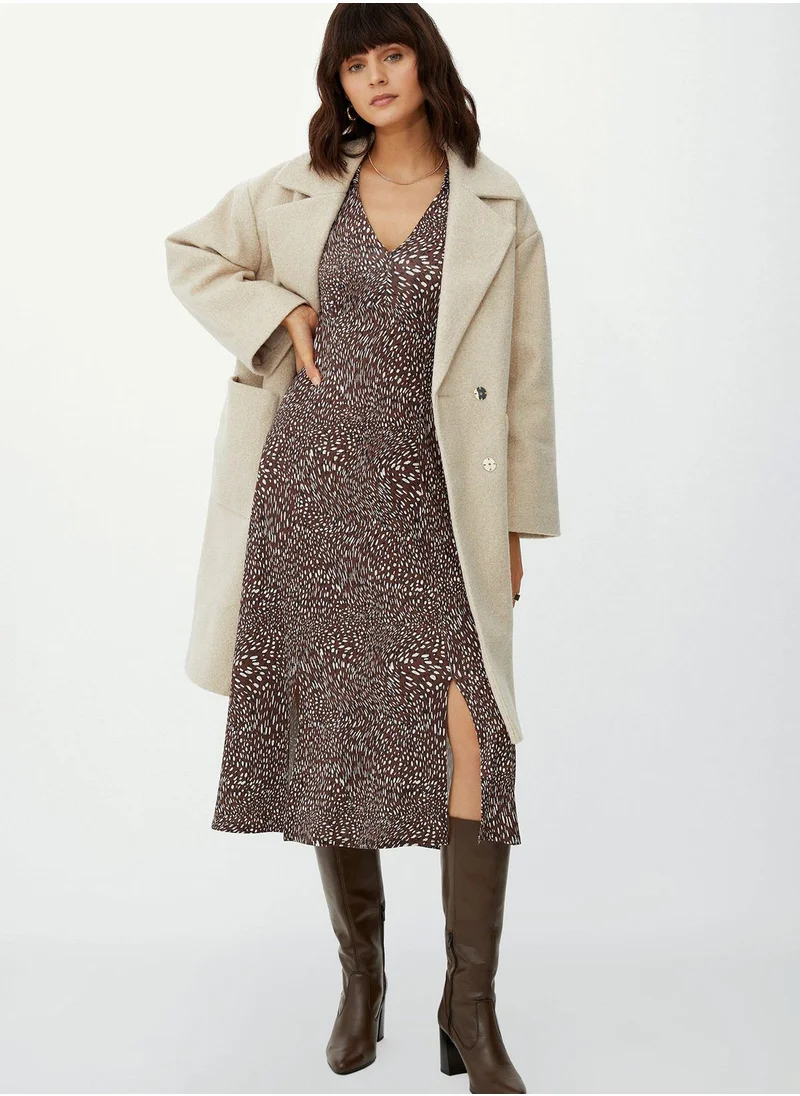 DEBENHAMS Split Detail Printed Dress