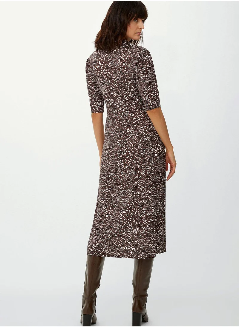 DEBENHAMS Split Detail Printed Dress