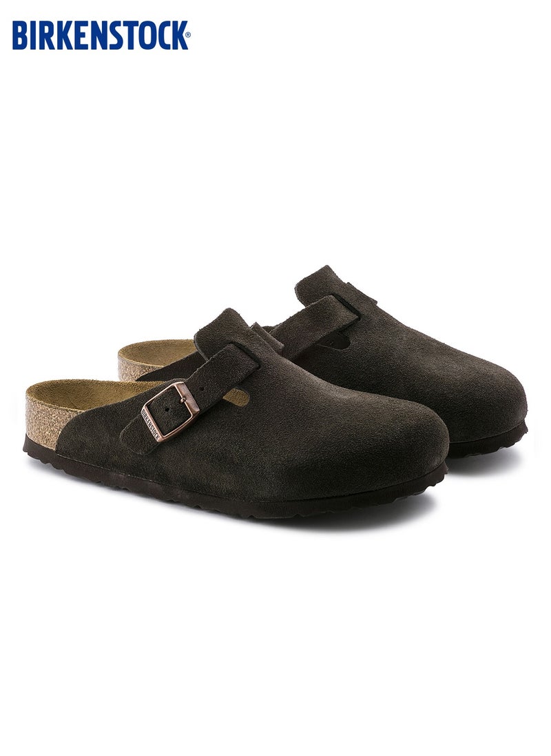 BIRKENSTOCK BIRKENSTOCK Large Buckle Men's and Women's Suede Boston Mule Slippers  - Image 2