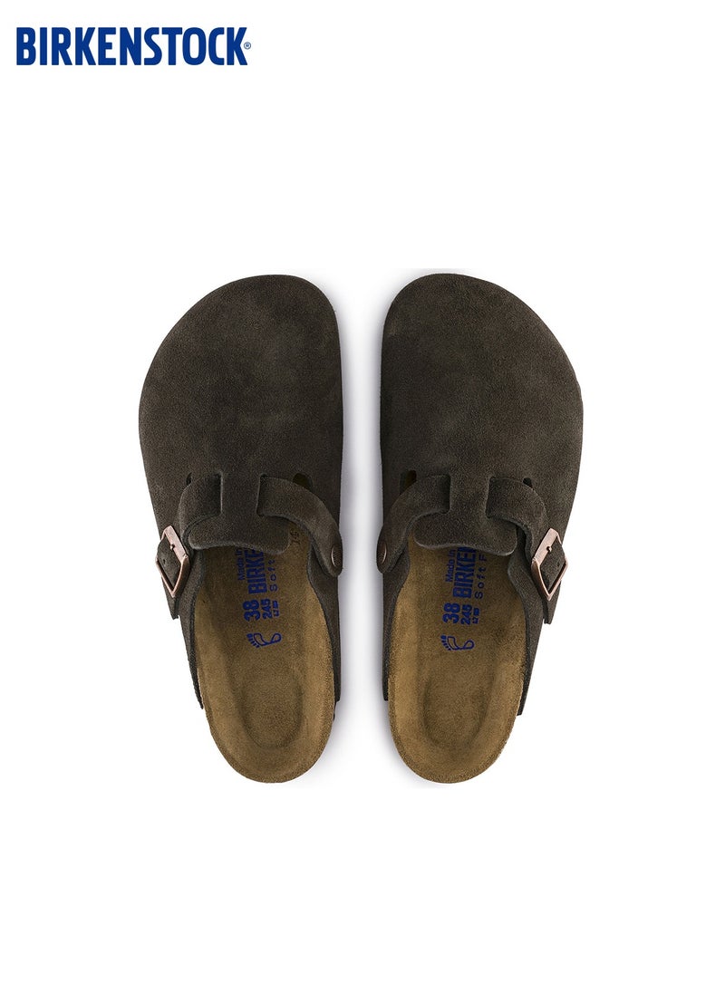 BIRKENSTOCK BIRKENSTOCK Large Buckle Men's and Women's Suede Boston Mule Slippers  - Image 3