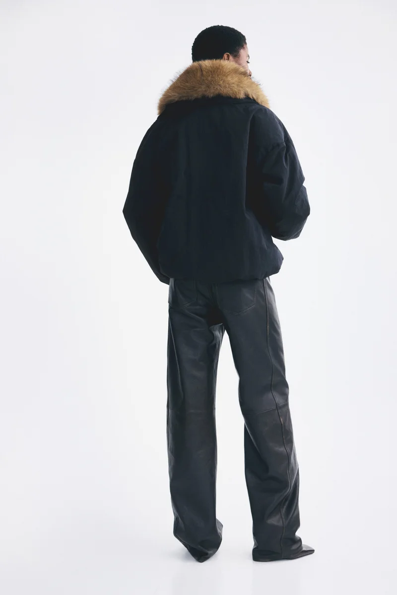 H&M  Padded fluffy-collar jacket for Women | Best Price UAE