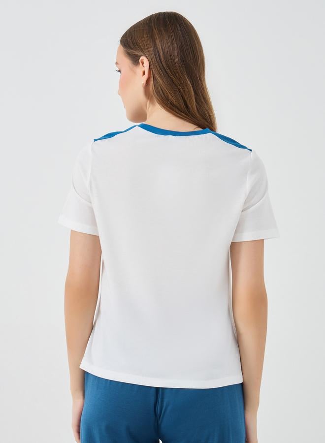 تايك تو تيشيرت بياقة دائرية وطبعة شعار - Image 4