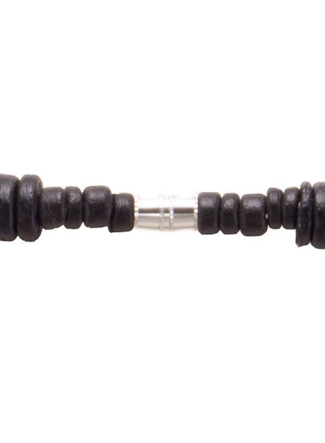 BlueRica Rasta Coconut Shell Beads Necklace (18") - Image 4