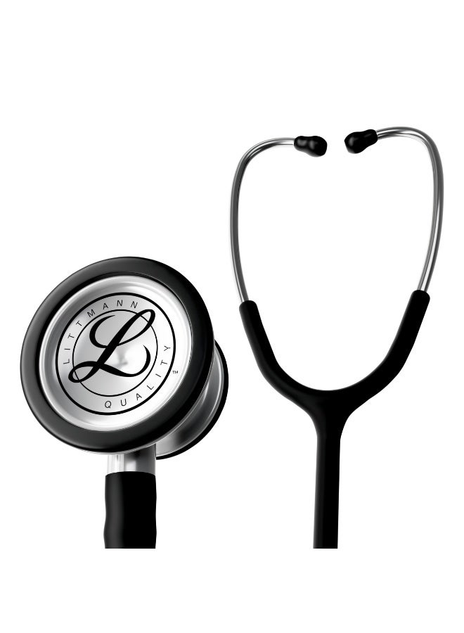 3M Littmann Stethoscope, 5620C, 27" Black Satin Finish Tube for Added Comfort, Flexibility and Cleanability, Stainless Steel Chestpiece, More Than 2X as Loud, Weighs Less - Image 1