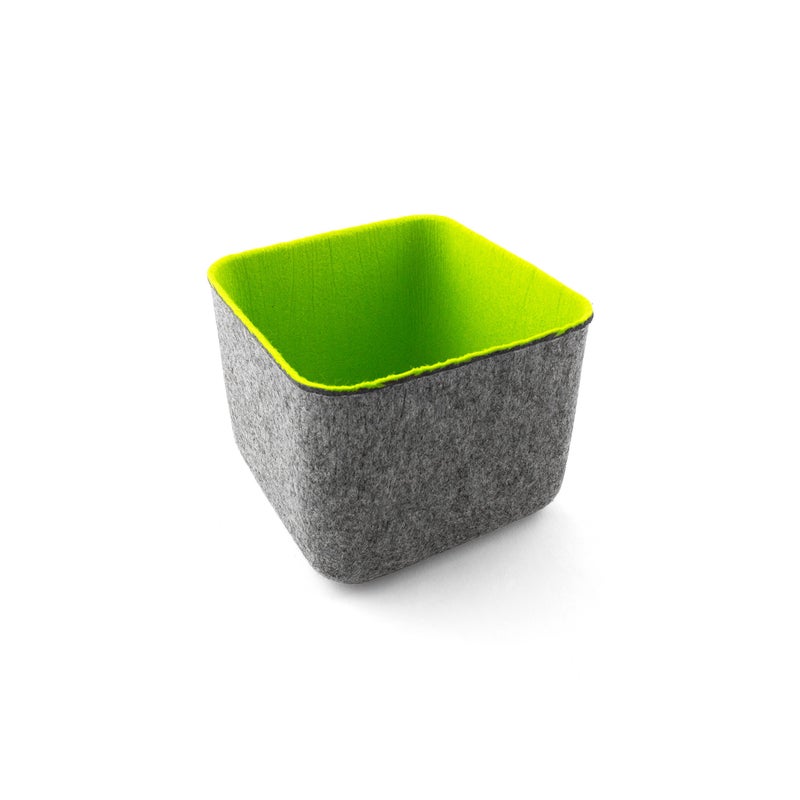 Three by Three Seattle Get Organized with Colorful Two-Tone 'felt-like-it!' Bin: Perfect for Office, Craft Room, Classroom, Living Room, Bedroom Storage, and More (Spring Green) - Image 1