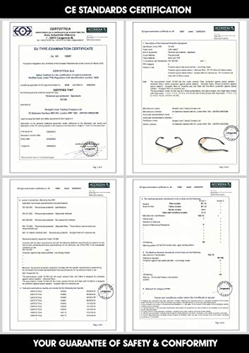 voltX 'Constructor' SAFETY READERS (CLEAR +1.0 Dioptre) Full Lens Reading Safety Glasses ANSI Z87.1+ & CE EN166F, Wraparound Style - Includes Safety Cord with headstop - UV400 anti fog coated lens - Image 5
