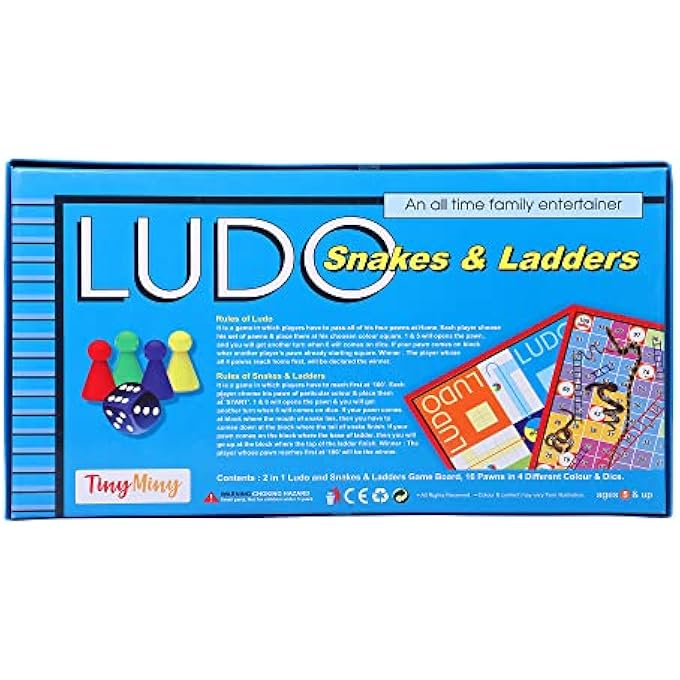 إيكتا لعبة لوحية Ludo Snakes and Ladders الجديدة متعددة الألوان - Image 5