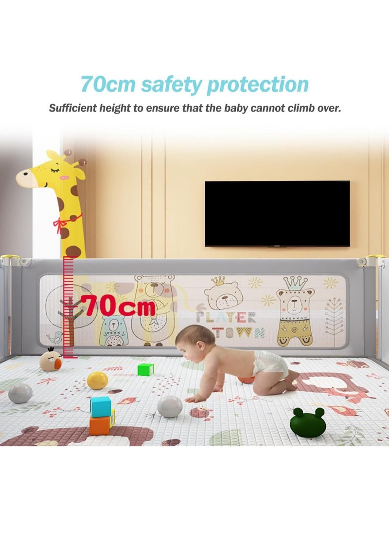 Generic Baby Playpen Playpen for baby with Integrated dustproof bottom cloth & Suction Cup Baby Safe Activity Center Adjustable fence Baby Playards Baby Bumper Foam Playpen Breathable Mesh  - Image 4