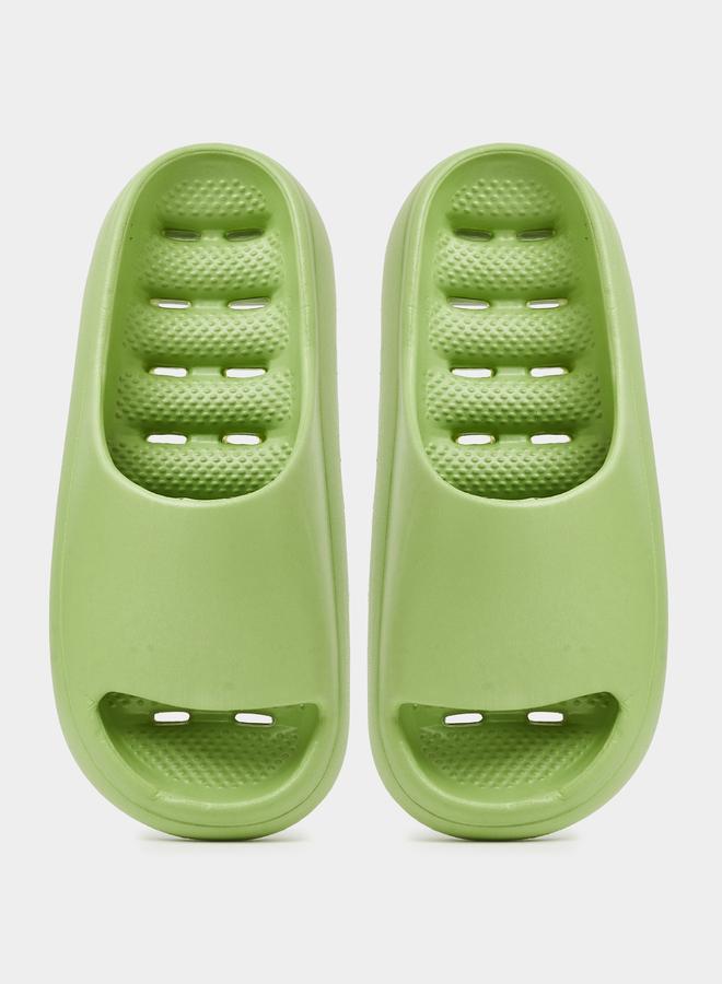 Take Two Olive Solid Comfort Slides - Image 3
