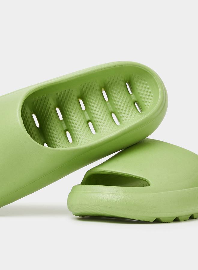 Take Two Olive Solid Comfort Slides - Image 5