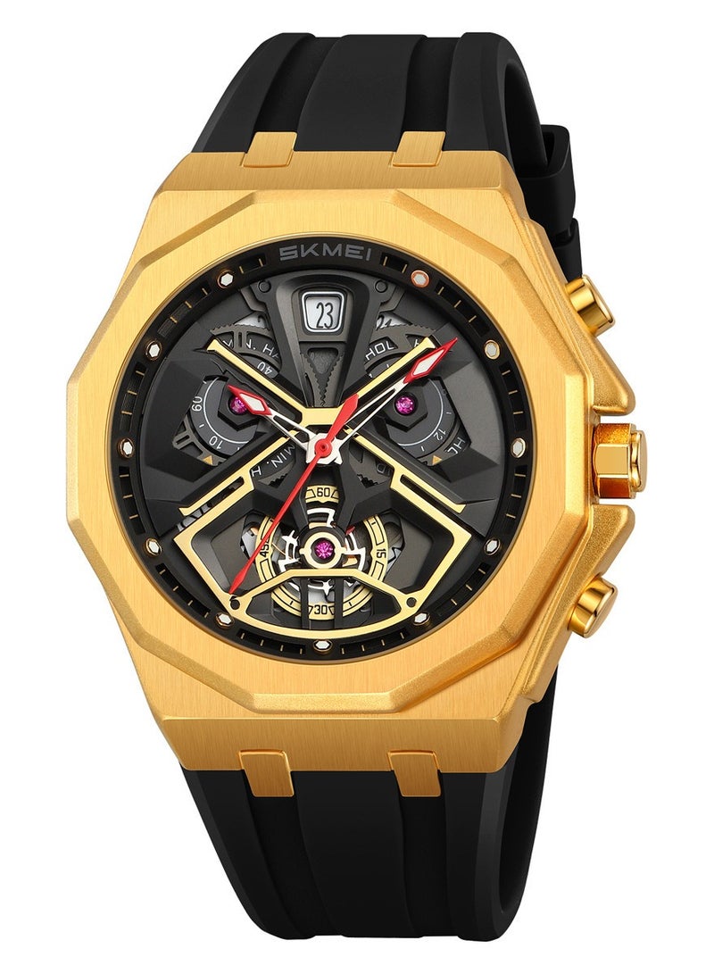 SKMEI Men's Watches, Luminous Design, Big Face Fashion Quartz Black Watches, Men's Casual Watches Unique Gifts  - Image 1