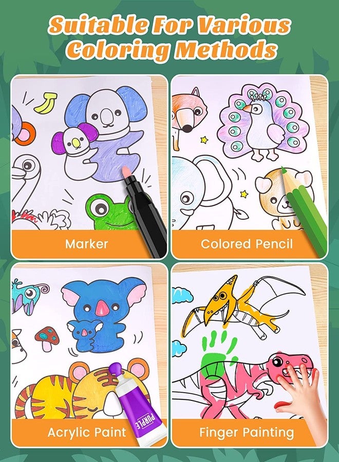 KolorFish Re-Stick Drawing Paper Roll for Kids, 118 x 12 Inch Large Art Paper Crafts Coloring Tablecloth Ideal Gift for Toddlers, Animal Themed - Image 4