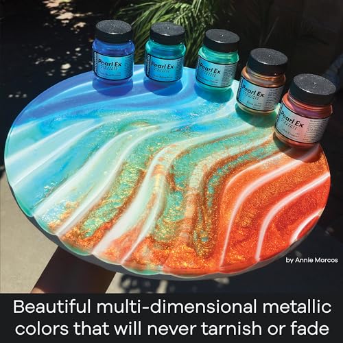 Jacquard Pearl Ex 3 gram True Blue Powder for Epoxy Resin, Watercolors, Calligraphy Ink & Clay - Image 3