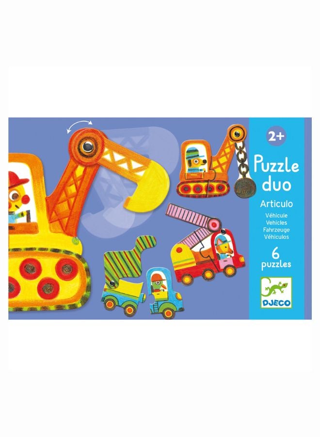DJECO Articulo Vehicles Puzzle - Image 1