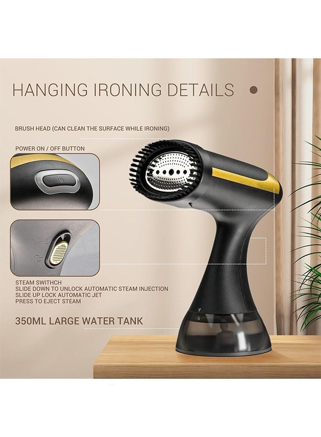 داكس مكواة بخار محمولة يدويًا – 1500 واط، خزان ماء سعة 300 مل، تسخين سريع خلال 30 ثانية، تصميم مقاوم للتسرب، إيقاف تلقائي، مزيل التجاعيد للملابس، مناسب للسفر والاستخدام المنزلي - Image 3