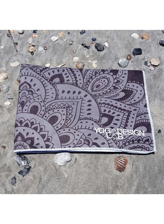 YOGA DESIGN LAB The HOT Yoga Towel | Premium Non Slip Colorful Towel | Eco Printed + Quick Dry + Mat Sized | Ideal for Hot Yoga, Bikram, Ashtanga, Sport, Travel! (Mandala Black) - Image 5
