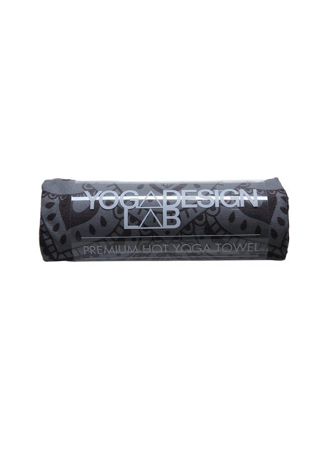 YOGA DESIGN LAB The HOT Yoga Towel | Premium Non Slip Colorful Towel | Eco Printed + Quick Dry + Mat Sized | Ideal for Hot Yoga, Bikram, Ashtanga, Sport, Travel! (Mandala Black) - Image 2