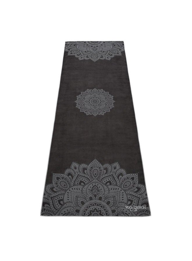 YOGA DESIGN LAB The HOT Yoga Towel | Premium Non Slip Colorful Towel | Eco Printed + Quick Dry + Mat Sized | Ideal for Hot Yoga, Bikram, Ashtanga, Sport, Travel! (Mandala Black) - Image 3