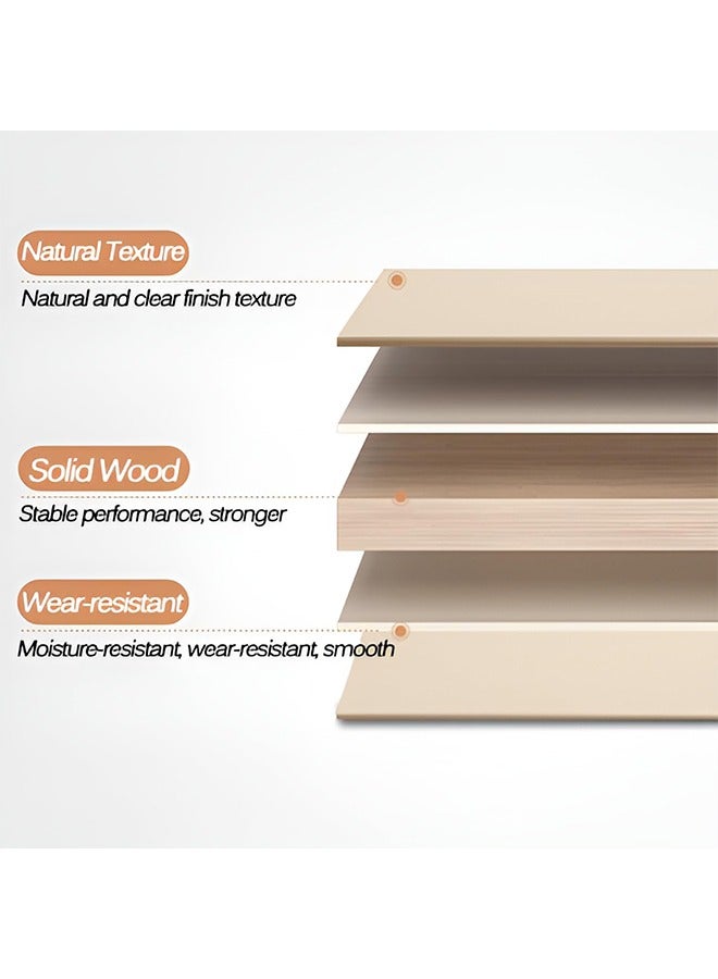 Beauenty Shoe Cabinet Solid Wood Shoe Cabinet Freestanding Shoe Cupboard Modern Narrow Organizer For Hallway Bedroom And Entryway (White) - Image 4