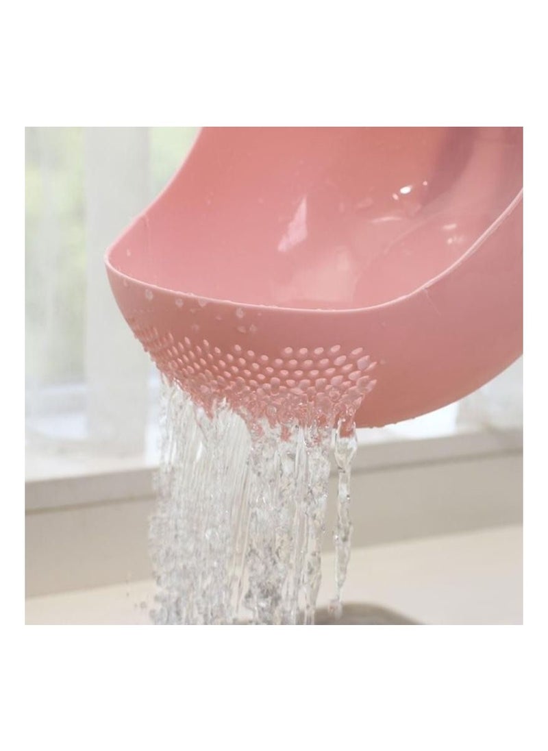 LA FIESTA Pink Large Rice Washing Bowl Colander Strainer Bowl  - Image 2