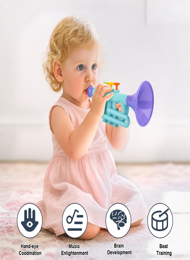Vanplay Musical Toys for 2 3 Year Old Boy Girl Birthday Gifts, 5 in 1 Montessori Musical Instruments for Toddlers 2-4 with Trumpet/Microphone/Flute/Harmonica, Preschool Learning Toys for Baby 18+ Months - Image 5