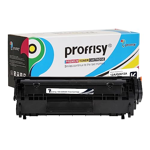 proffisy 12A Toner Cartridge Q2612A High Yield Cartridge Compatible with HP LaserJet M1005 MFP,1020,1010/1012/1018/1022/1022n/1022NW/3015/3020/3030/3050/3050z/3052/3055/M1319/M1319F (1PCS) - Image 1
