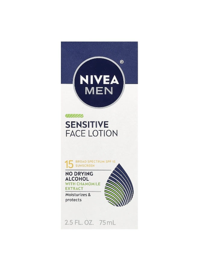 Nivea, Men, Sensitive Face Lotion, SPF 15, 2.5 fl oz (75 ml) - Image 2