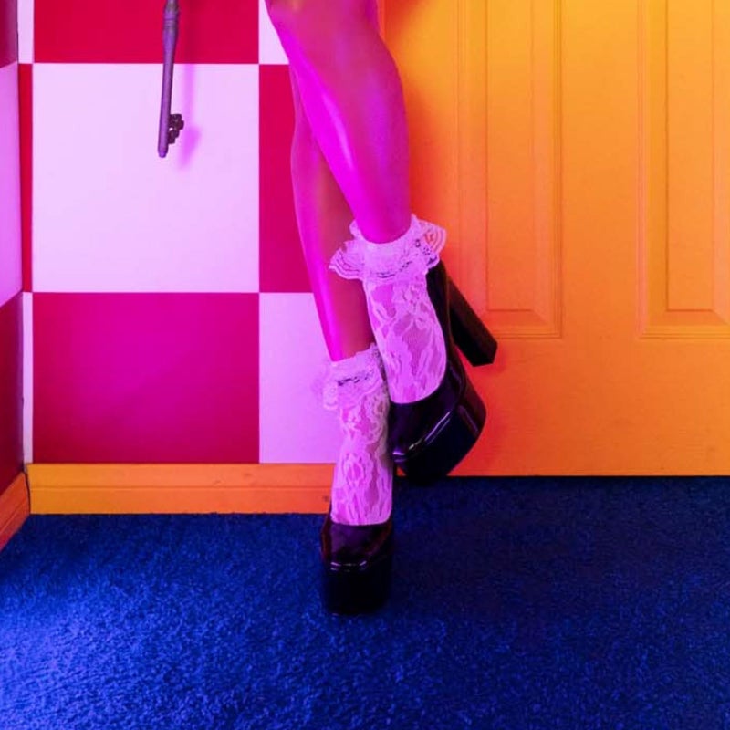 Leg Avenue LegAvenue-Women's Ruffle Cup Lace Anklet Socks, White, One Size - Image 5