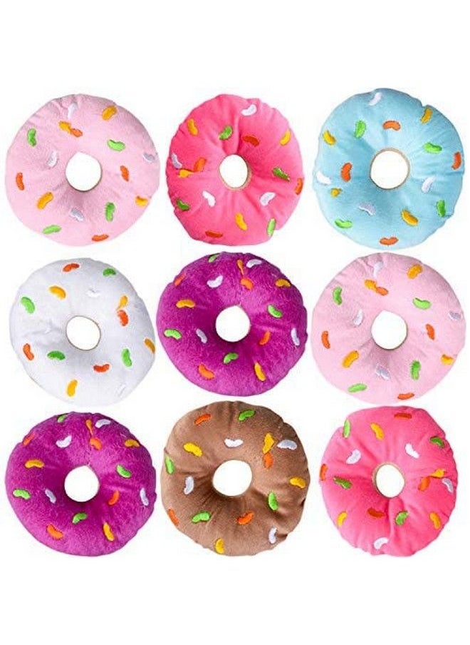 Bottles N Bags 12 Plush Donuts With Sprinkles Value Pack ; Fun Birthday Party Favors ; 5" Donut Pillow Toys In Assorted Colors Donut Party Supplies Decorations (12 Pack)  - Image 2