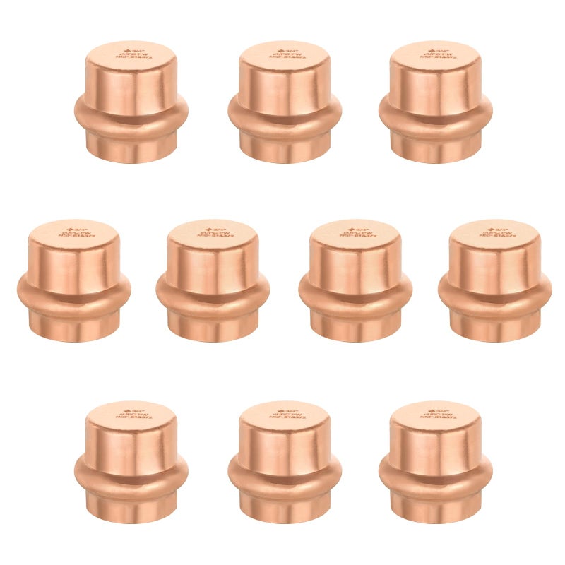 GUOFIS 10Pack GUOFIS Copper Press End Cap 34 x 34 Plug Fittings for Copper Tube Connection with StopPRESS011 - Image 2