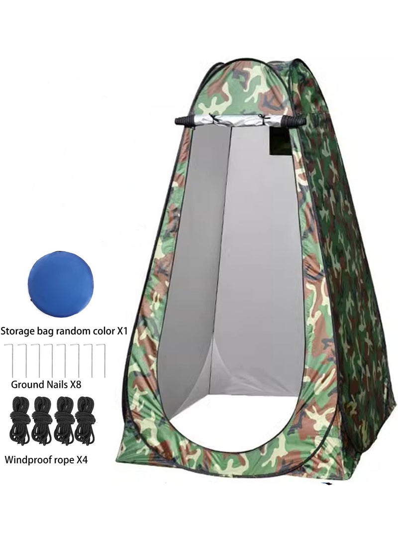 HEYAN Pop Up Portable Shower Tent with Floor for Camping Instant Outdoor Privacy Shelter Tent for Camping and Beach Easy Setup Foldable with Carry Bag Lightweight and Sturdy 190x120x120CM - Image 1