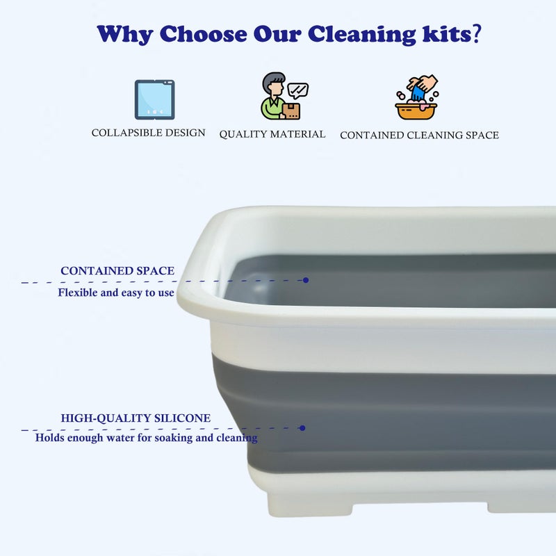 Lemintae CPAP Cleaning Kits with Tube and Mask Brush, Collapsible Wash Basin & Hose Hanger - CPAP Hose Cleaner Supplies to Make Cpap Accessories Cleaning, Drying, Storing Easier - Image 4