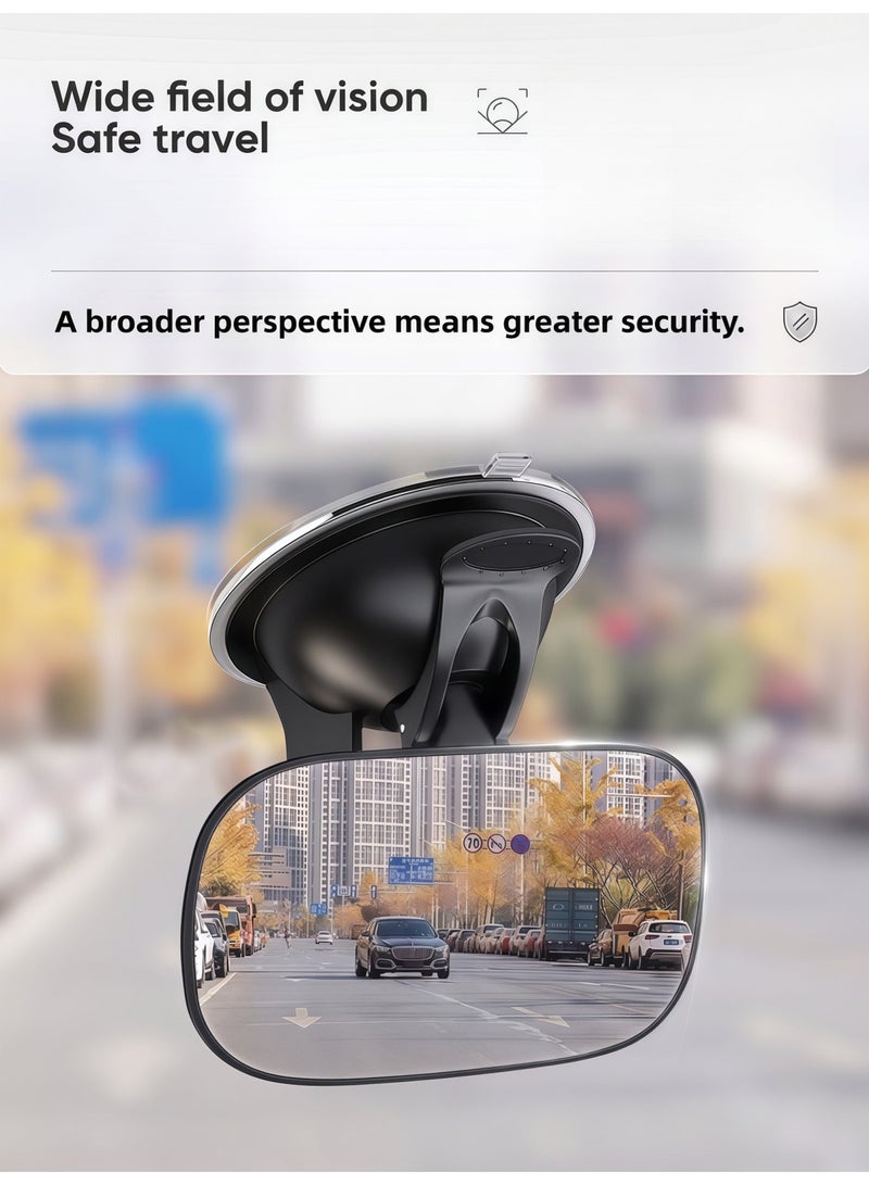 Baby Car Mirror for Rear Facing Car Seat, Suction Cup Rear View Mirror for Baby Observation, 360° Adjustable Wide Angle Infant Safety Mirror, Backseat Baby Monitor Mirror for Car Travel, Newborn Toddler Child - Image 5