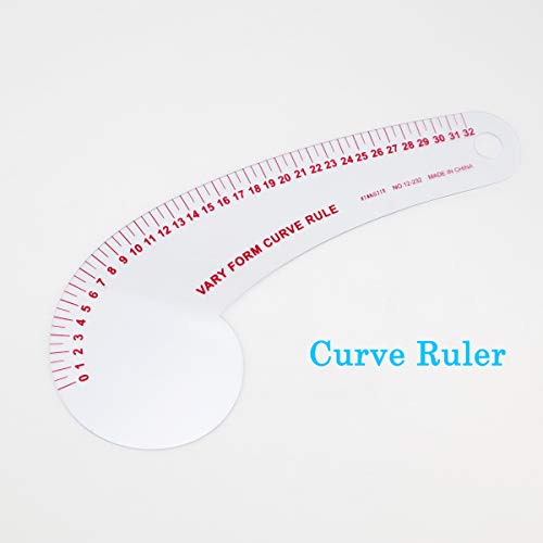 FIEIJ French Metric Ruler, 9 Styles Sew Curve Metric Shaped Ruler Measure Dressmaking Drawing Drafting Measure Template DIY Sewing Ruler Set Perfect for Designers, Pattern Maker and Tailors - Image 3